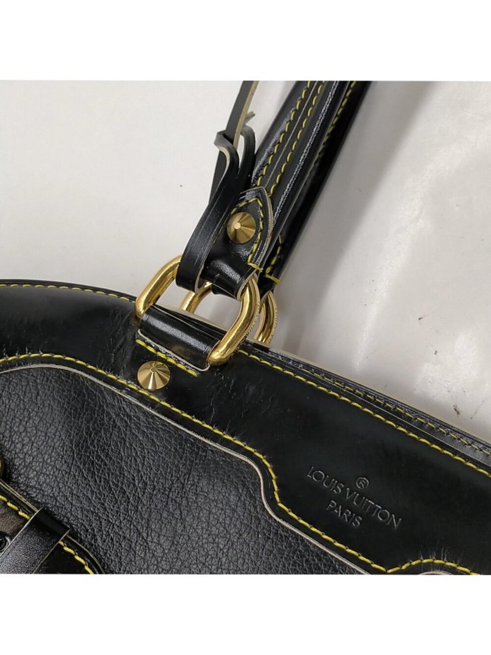 Authentic Louis Vuitton Le Radieux Suhali Black Leather Satchel Bag Luxury Bag - Picture 9 of 16